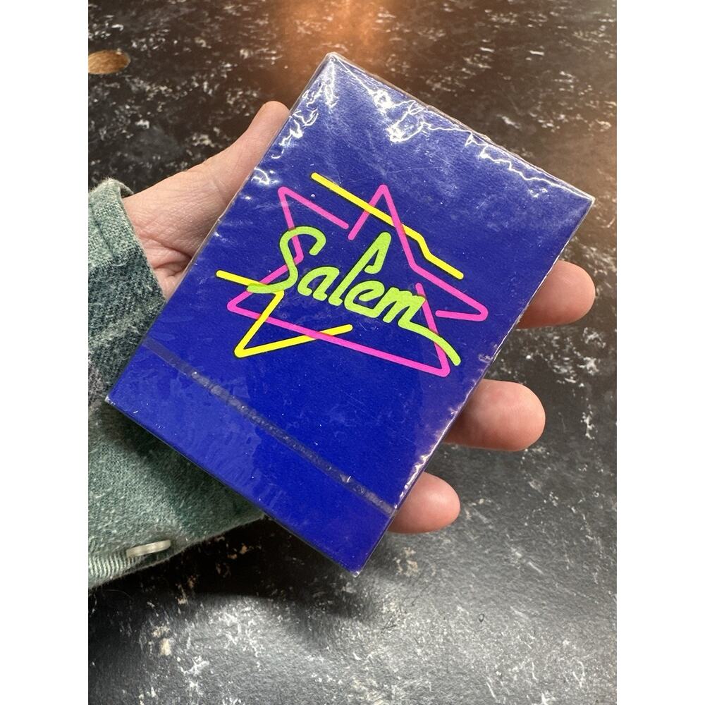 Vtg Salem Cigarettes Deck US Playing Card Co Plastic Coated USA Sealed Package